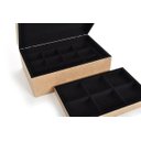 Ver imagem 2 de Porta Joia e Biju com 02 Bandejas Flocado em Preto Josely Flocados