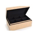 Ver imagem 1 de Porta Joia e Biju com 02 Bandejas Flocado em Preto Josely Flocados