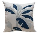 Ver imagem 2 de Capa de Almofada Decorativa Bananeira - Booclê Off e Azul