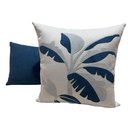 Ver imagem 4 de Capa de Almofada Decorativa Bananeira - Booclê Off e Azul