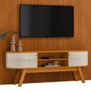 Ver imagem 4 de Rack Bancada com Painel New Laguna Cinamomo Off White para Tv até 75 Madetec Cinamomo Off White