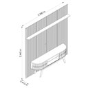 Ver imagem 5 de Rack Bancada com Painel New Laguna Cinamomo Off White para Tv até 75 Madetec Cinamomo Off White