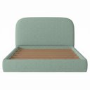 Ver imagem 7 de Cama Queen Flutuante com Cabeceira 160cm Aura W01 Linho Verde Menta - Lyam Decor
