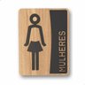 Placa de Banheiro Placas para Banheiro Feminino Masculino:preto - Mulheres 15x20 - 1
