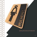 Ver imagem 4 de Placa de Banheiro Placas para Banheiro Feminino Masculino:preto - Mulheres 15x20