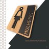Placa de Banheiro Placas para Banheiro Feminino Masculino:preto - Mulheres 15x20 - 4