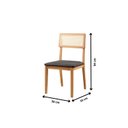 Ver imagem 5 de Conjunto de Sala de Jantar Mesa 120 cm com 4 Cadeiras Ava Marrom/Preto
