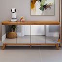 Ver imagem 1 de Balcão Buffet Bior 4 Portas com Espelho Mel - Viero Móveis