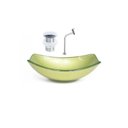 Ver imagem 1 de Cuba de Vidro Oval Chanfrada 46cm + Valvula Click + Torneira Metal