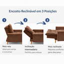 Ver imagem 4 de Kit Poltrona Reclinavel + Puff Amamentação Granada Tecido Veludo - Sofatec