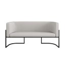Ver imagem 5 de Kit 2 Poltronas + Sofá 2 Lugares Base de Metal Gold Corino Cor:bege