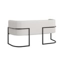 Ver imagem 6 de Kit 2 Poltronas + Sofá 2 Lugares Base de Metal Gold Corino Cor:bege