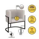 Ver imagem 7 de Kit 2 Poltronas + Sofá 2 Lugares Base de Metal Gold Corino Cor:bege