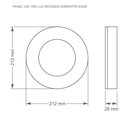 Ver imagem 2 de Painel de Led Redondo Sobrepor 18w Bivolt Taschibra 4000k Luz Neutra