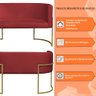 Namoradeira 2 Lugares Decorativa Luana Base Gold Veludo Vermelho - Montanaris Decor Md Montanaris de - 5