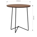 Ver imagem 2 de Mesa Lateral Gabi Ø420x455 Preto/Amêndoa