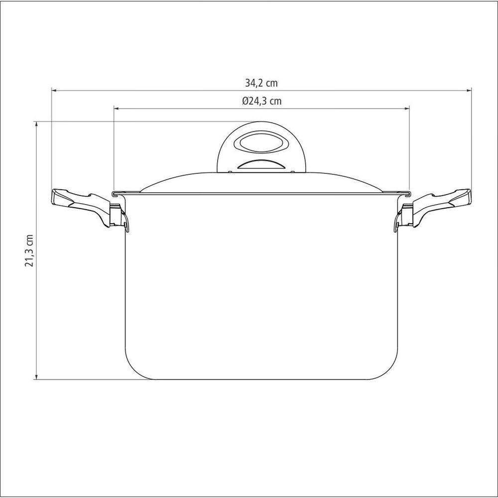 Espagueteira Ravena Em Alumínio Com Revestimento Interno Antiaderente Starflon Max 22 Cm - 4