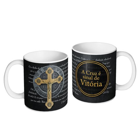 Caneca Livrai-nos do Mal Medalha de São Bento