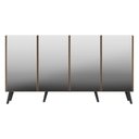 Ver imagem 3 de Aparador Buffet 4 Portas Com Espelho Retrô Vegas V3559 Rustic/Preto Rustic/Preto