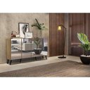 Ver imagem 2 de Aparador Buffet 4 Portas Com Espelho Retrô Vegas V3559 Rustic/Preto Rustic/Preto
