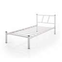 Ver imagem 4 de Cama Solteiro de Ferro Bruna 100% Aço Industrial Quarto - Branco