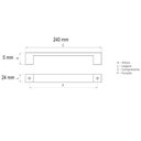 Ver imagem 2 de Puxador Loft Cromo Escovado 240 Mm 2698 Linha Premium Torralba