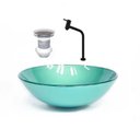 Ver imagem 1 de Cuba de Vidro Redonda 31cm + Valvula + Torneira