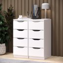 Ver imagem 6 de Gaveteiro Decoração/ Organiador Escritório Branco 4 Gavetas P/ /Cozinha AJL STORE Gaveteiro 4 Gaveta