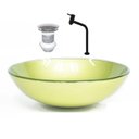 Ver imagem 1 de Cuba de Vidro Redonda 31cm + Valvula + Torneira