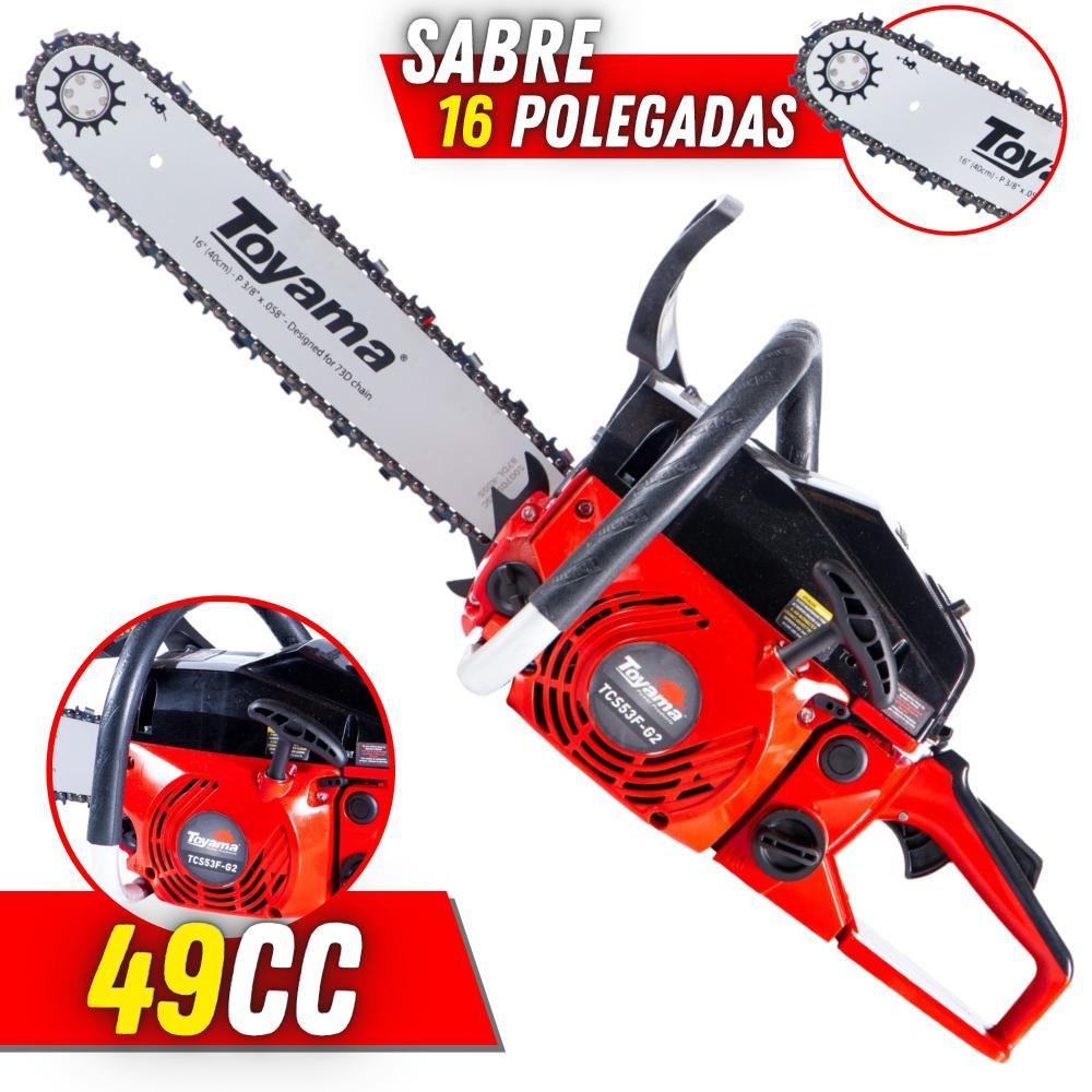 Motosserra Toyama Tcs53f-g2 À Gasolina 49cc 2,8hp Ideal para Todos Os Trabalhos de Corte - 2