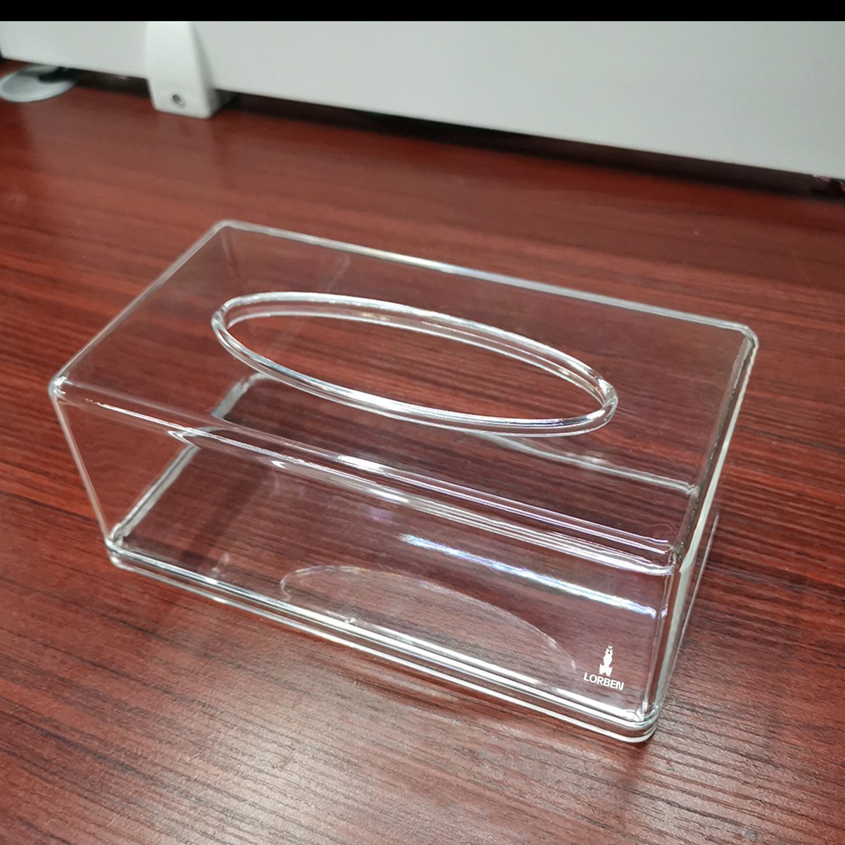 Porta Lenços Máscara Papel Interfolha Caixa Acrílico Cristal Transparente Lorben - 5
