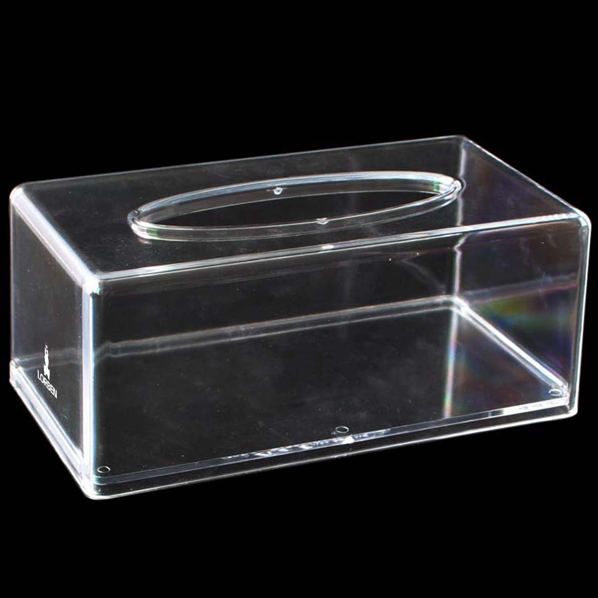 Porta Lenços Máscara Papel Interfolha Caixa Acrílico Cristal Transparente Lorben - 7