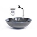 Ver imagem 1 de Cuba de Vidro Redonda 42cm + Valvula + Torneira