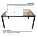 Ver imagem 5 de Conjunto Sala de Jantar 6 Lugares Retangular Tampo de Vidro 160x85cm Mesa Smart com Cadeiras Lodelô Preto/Pinus