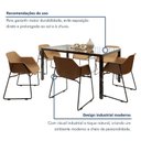 Ver imagem 6 de Conjunto Sala de Jantar 6 Lugares Retangular Tampo de Vidro 160x85cm Mesa Smart com Cadeiras Lodelô Preto/Pinus