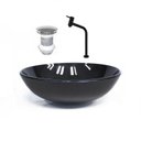 Ver imagem 1 de Cuba de Vidro Redonda 42cm + Valvula + Torneira