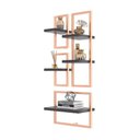 Ver imagem 1 de Conjunto 5 Prateleiras Industrial Preto/cobre - Pleno
