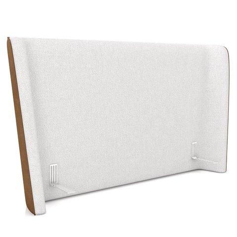 Cabeceira Cama Box King 195cm Nicea P02 Bouclê Off/caramelo - Mpozenato