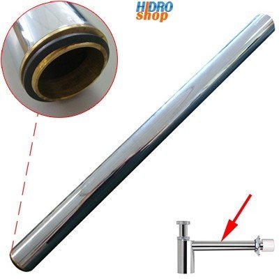 Tubo Saída Longo Deca Com Rosca 1.1/2" 50 Cm - 4606023 - 1