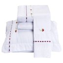 Ver imagem 3 de Jogo de Cama Queen Bordado 200 Fios Felicitá Branco 4pçs