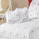 Ver imagem 4 de Jogo de Cama Queen Bordado 200 Fios Felicitá Branco 4pçs