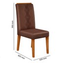 Ver imagem 6 de Mesa de Jantar Kiara 160cm Com 6 Cadeiras Yasmin D04 Freijó/Veludo Moca - Mpozenato Kiara/Yasmin