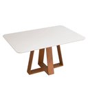 Ver imagem 3 de Mesa de Jantar Kiara 160cm Com 6 Cadeiras Yasmin D04 Freijó/Veludo Moca - Mpozenato Kiara/Yasmin