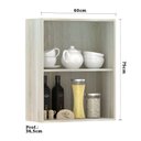 Ver imagem 3 de Armário Para Cozinha 60cm 2 Portas Lis Legno Crema C/Cinza