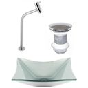 Ver imagem 1 de Cuba de Vidro Retangular 39cm + Valvula Click + Torneira