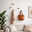Ver imagem 3 de Kit 4 Cabideiros de Parede em Madeira Eucalipto Gancho Decorativo Premium