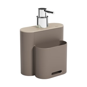 Dispenser para Detergente Coza Flat 500 Ml Warm Gray e Light Gray
