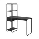 Ver imagem 4 de Escrivaninha Mesa Escritório Criare com 1 Gaveta 125cm Industrial Preto