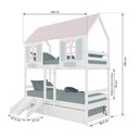Ver imagem 3 de Treliche Casinha Bela Kit Escada/Escorregador - Madeira Maciça Branco/Rosa/Verde | Megamobilia