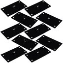 Ver imagem 1 de Kit 10 Chapinhas Chapa Reta Fixação Pés Palito Rosca 5/16 Preto